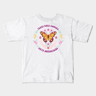 Plant More Flowers Save Butterflies Kids T-Shirt